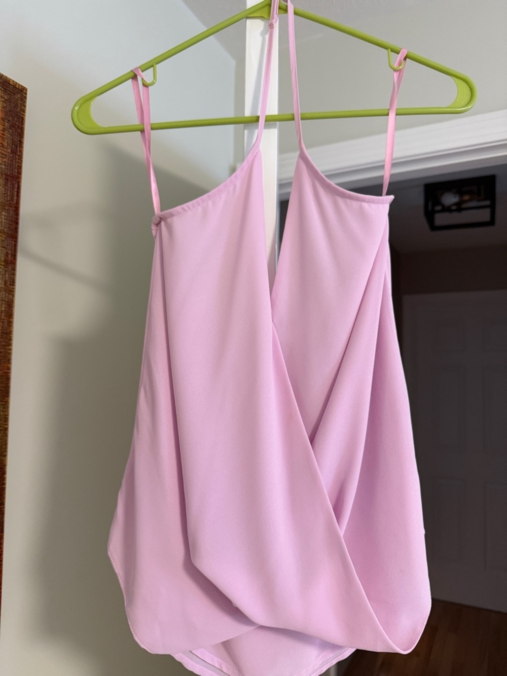 Naked Zebra Light Pinkish Purple Draped Cami Tank Top